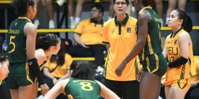 FEU Lady Tamaraws during their match against Arellano in the V-League Collegiate Challenge 2025 at Paco Arena. [PVL Images]
