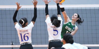 Kai Lleses leads Saint Benilde with 10 points in their sweep of Ateneo in the 2025 V-League Collegiate Challenge. [PVL Images]