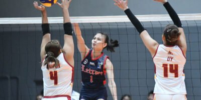Lady Knights spiker Judiel Nitura scores 24 points to lead Letran past the Lady Altas. [PVL Images]