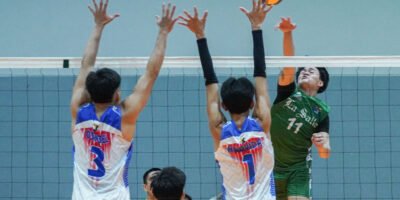Eugene Gloria rises for a powerful spike during the second set. [PVL Images]
