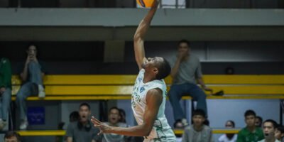Issa Ousseini rises against NU in the V-League Collegiate Challenge. [PVL Images]