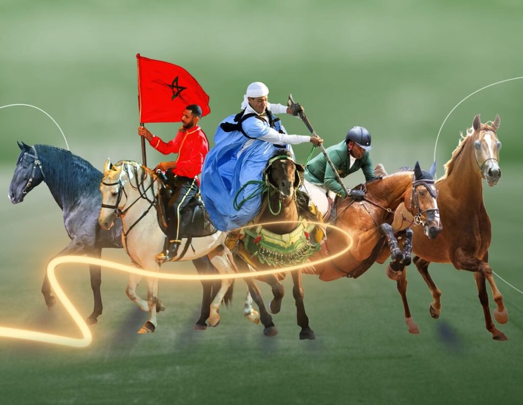 Riders compete in the Grand Prix of His Majesty King Mohammed VI.