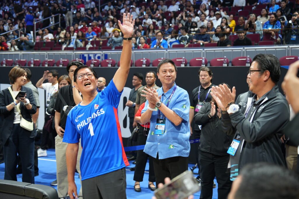 President Ferdinand Marcos Jr. at the FIVB Men’s World Championship opening. [PSC photo]