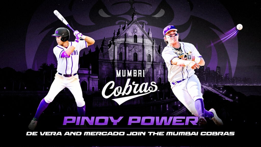 Filipinos Lord De Vera and Ian Mercado join the Mumbai Cobras, becoming the first Philippine-born players in a pro baseball league.