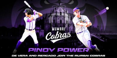 Filipinos Lord De Vera and Ian Mercado join the Mumbai Cobras, becoming the first Philippine-born players in a pro baseball league.