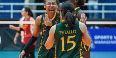 FEU celebrates after clinching the No. 2 seed in the semifinals. [PVL Images]