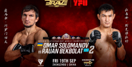 BRAVE CF 98 set for featherweight rematch as Omar Solomanov faces Rauan Bekbolat for interim title