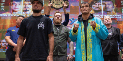 Omar Solomanov faces Rauan Bekbolat in a rematch for the interim featherweight title.