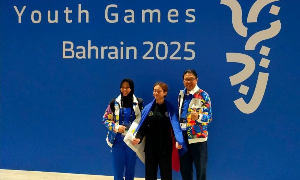 Kram Airam Carpio celebrates after securing the gold in Pencak Silat, ruling the 51-55 kg class of the 3rd Asian Youth Games in Manama, Bahrain. [photo credit: POC Facebook]