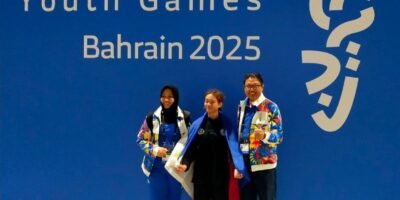 Kram Airam Carpio celebrates after securing the gold in Pencak Silat, ruling the 51-55 kg class of the 3rd Asian Youth Games in Manama, Bahrain. [photo credit: POC Facebook]