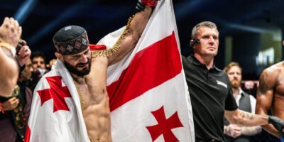 Rauli Tutarauli celebrates his interim title win in front of a jubilant Tbilisi crowd.