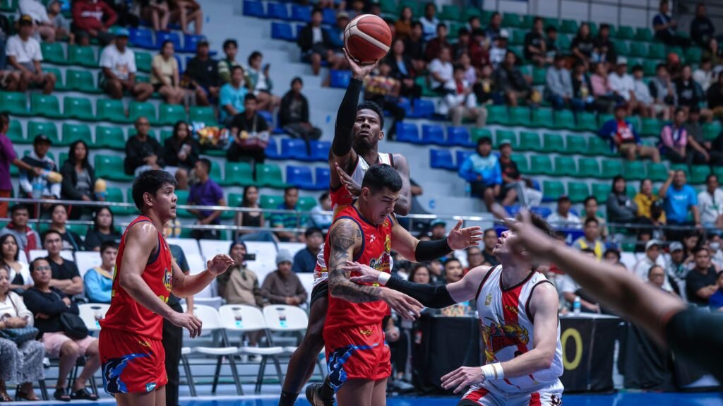CJ Perez celebrates a game-high performance against Rain or Shine. [PBA Images]