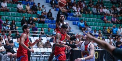 CJ Perez celebrates a game-high performance against Rain or Shine. [PBA Images]