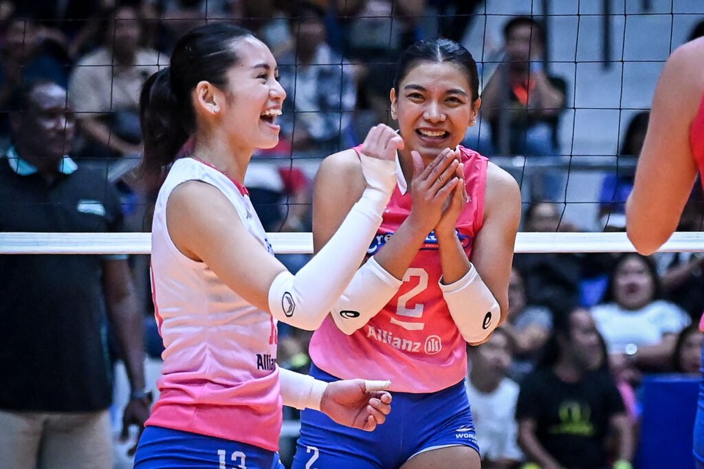 Alyssa Valdez celebrates after scoring from the service line. [PVL Images]