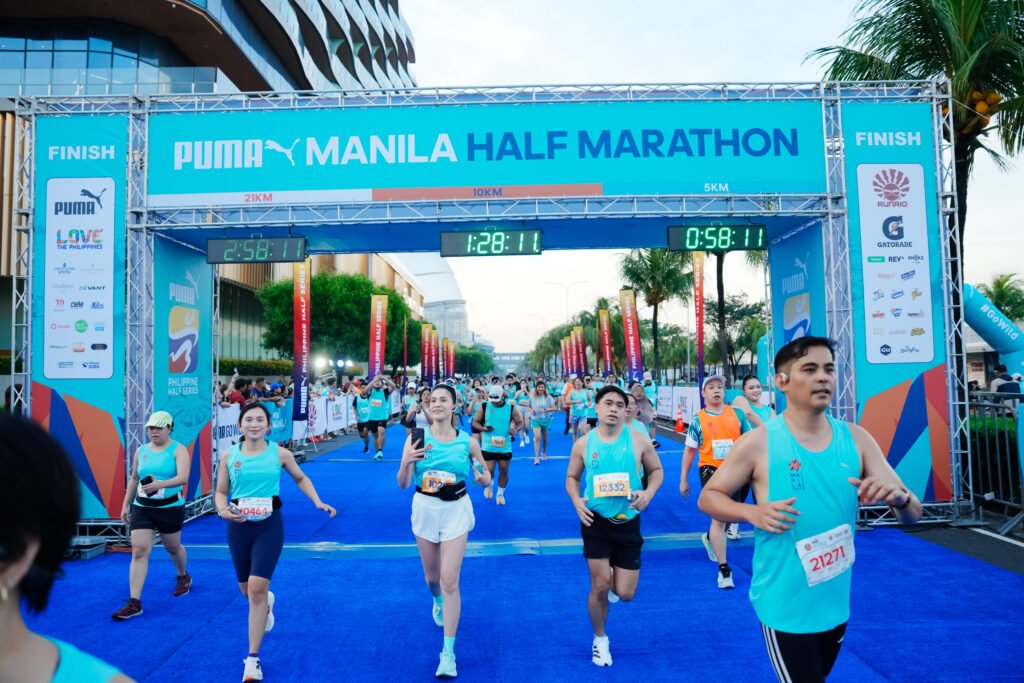 Runners take off at the Manila leg of the PUMA Philippines Half Marathon Series 2025 at SM MOA Complex.