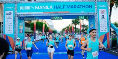 Runners take off at the Manila leg of the PUMA Philippines Half Marathon Series 2025 at SM MOA Complex.