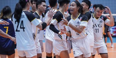 Savouge celebrates a crucial point late in the fourth set at Paco Arena. [PVL Images]