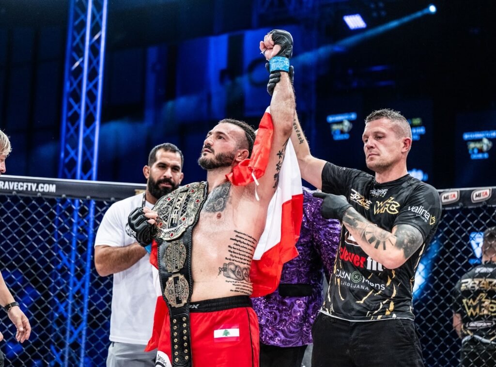 Mohammad Fakhreddine trains ahead of his historic BRAVE CF 100 bout.