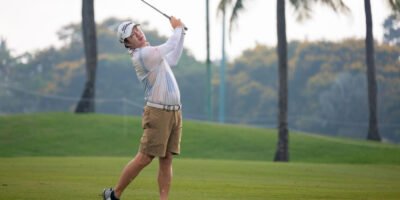 Thailand’s Suteepat Prateeptienchai during his opening round in Jakarta. [Asian Tour photo]