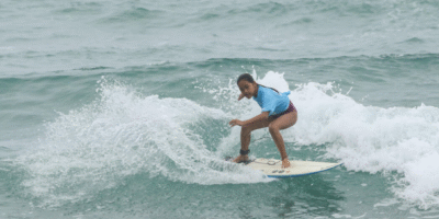 Cathleya Casals rides a wave at Sabang Beach ahead of the Baler International Pro QS 4000. [photo credit: WSL]