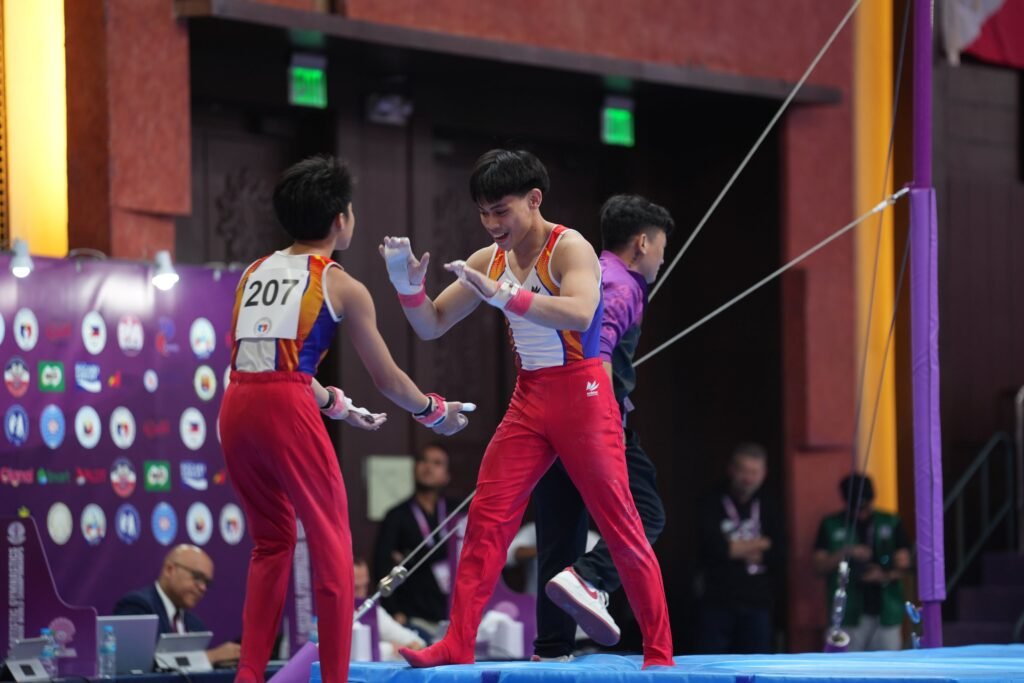 Karl Eldrew Yulo performs on the floor exercise at the 3rd FIG Artistic Gymnastics Championships.