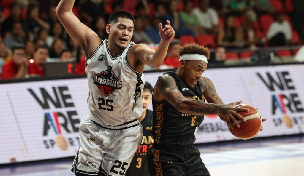 Calvin Abueva muscles down low for Titan during its win over Blackwater. [PBA Images]