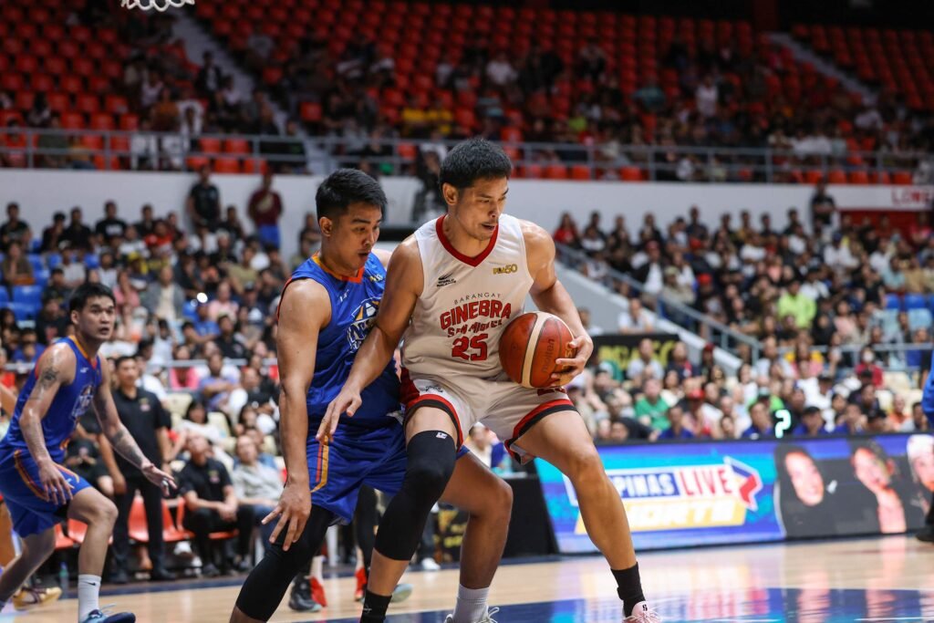 Japeth Aguilar leads the way with a standout performance in the paint. [PBA Images]