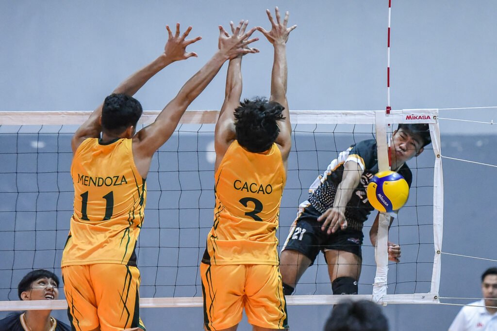 Louie Ramirez rises for a spike against the FEU-DN Steel blockers. [Spikers Turf photo]
