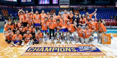 Criss Cross celebrates after sealing the nerve-jangling fifth set. [Spikers Turf photo]