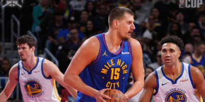 Nikola Jokic scored 26 points before sitting out the fourth quarter. [photo credit: Denver Nuggets Instagram]