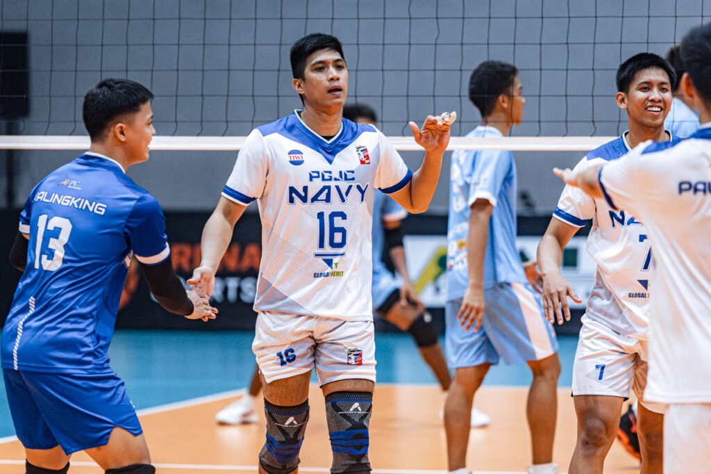 Greg Dolor powers PGJC-Navy to a late victory over VNS. [Spikers' Turf photo]