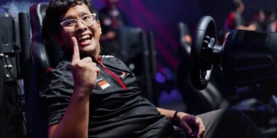Andika Rama celebrates his individual championship at the TOYOTA GAZOO Racing Asia eSports GT Championship 2025.