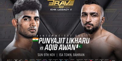 Pakistan’s Aqib Awan prepares for a high-stakes rivalry battle at BRAVE CF 101.