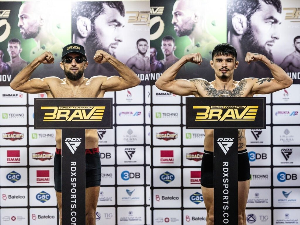 The official weigh-in sets the stage for 10 thrilling bouts at Khalifa Sports City Arena.
