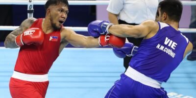 Filipino Olympian Eumir Marcial keeps his SEA Games gold hopes alive with a decisive KO over Nguyen. [POC Media Pool]