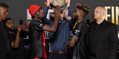 Fighters weigh in ahead of the 2025 PFL Africa Finals in Cotonou. [PFL photo]