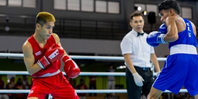 Jay Brian Baricuatro dominates Timor Leste’s Antonio da Silva to secure a gold-medal match at the 33rd SEA Games in Bangkok. [POC Media Pool]