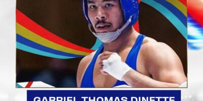 Gabriel Thomas Dinette dominates the men’s 86kg freestyle to win the Philippines’ only wrestling gold [POC Facebook]