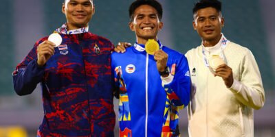 Hokett Delos Santos powers through the 1,500 meters to secure decathlon gold for the Philippines. [POC Media Pool]