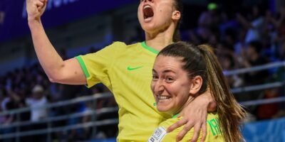 Brazil celebrates its historic triumph after securing the first FIFA Futsal Women’s World Cup title. [PSC photo]