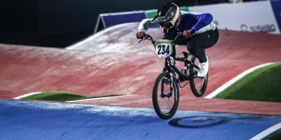 Filipino BMX rider Patrick Coo earns first SEA Games medal in men’s time trial. [POC Media Pool]