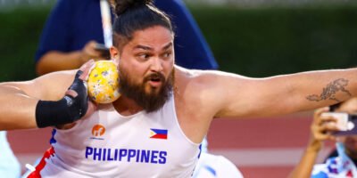 William Morrison III competes in the men’s shot put at the SEA Games in Bangkok. [POC Media Pool]