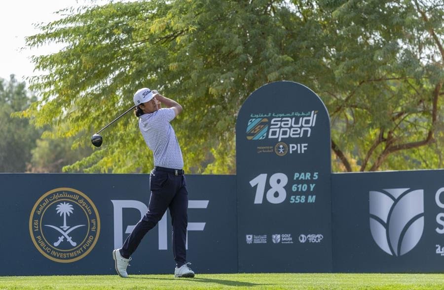 Jack Thompson during his seven-under 65 at the Saudi Open. [Asian Tour photo]