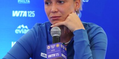 Croatian star Donna Vekic emphasizes confidence, hard work, and enjoying the game for young players. [PSC photo]