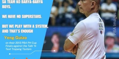 Throwback to Guiao’s candid pre-finals assessment: “We played with a system, and that was enough.” [photo credit: PBA Images]