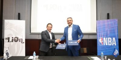 NBA Africa and Senyorita officials pose during the signing ceremony in Cairo.