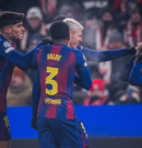 Barcelona beats Slavia Prague as Champions League top-eight race intensifies