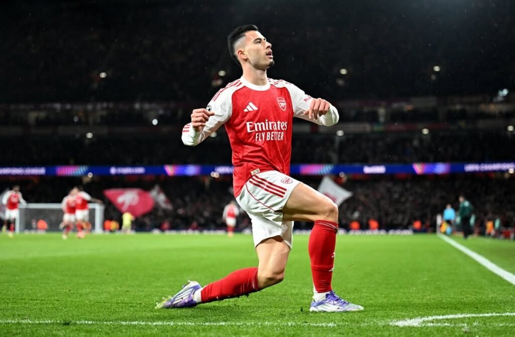 Set pieces, composure, and a hat-trick hero — Arsenal overwhelm Portsmouth after a shaky start. [photo credit: Gabriel Martinelli Instagram]