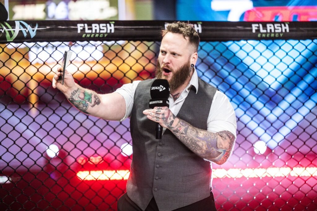 Phil Campbell during a live BRAVE CF broadcast.