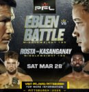 PFL debuts in Pittsburgh with Eblen vs. Battle and Rosta vs. Kasanganay